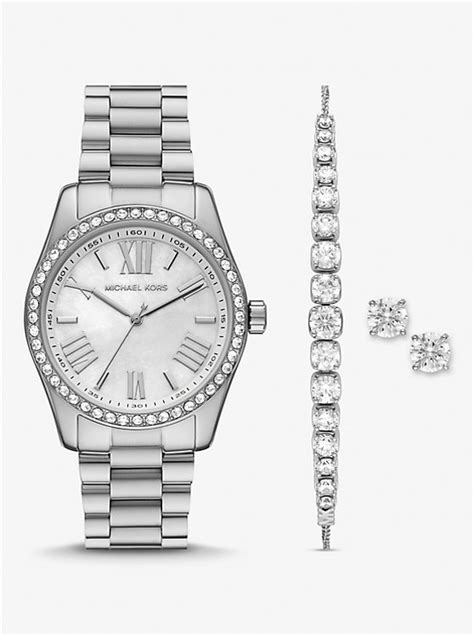 watch and bracelet set michael kors